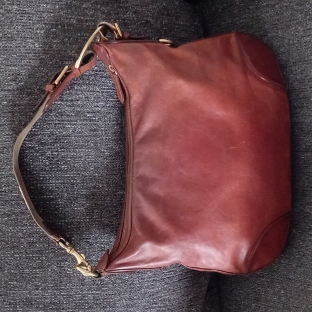 Ralph Lauren Burgundy Leather Bag